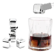 Нержавеющая сталь многоразовые кубики льда виски камни вино Напитки Охладитель металла рок кубики льда пиво охлаждающий инструмент барные аксессуары