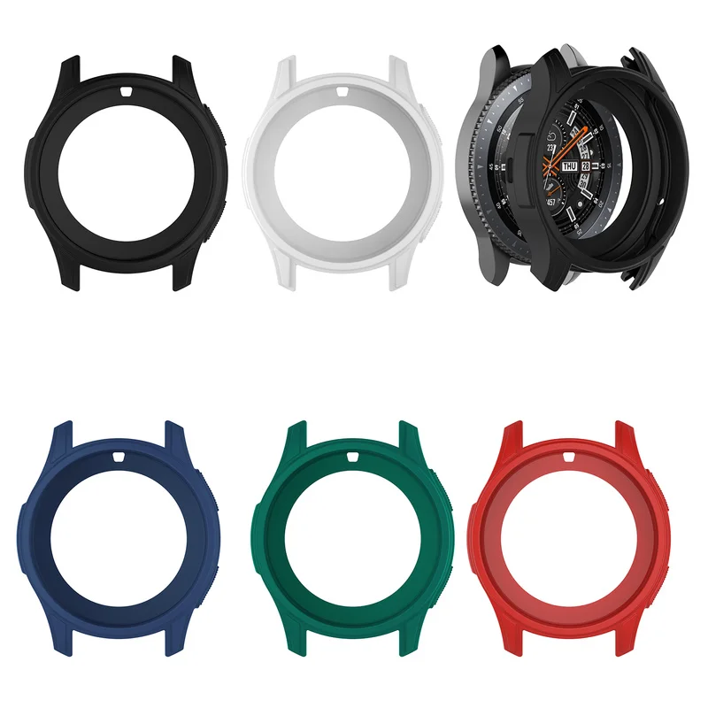 46 мм чехол на ремне мягкий TPU покрытие защитный корпус рамка Gear S3 Frontier для Samsung Galaxy