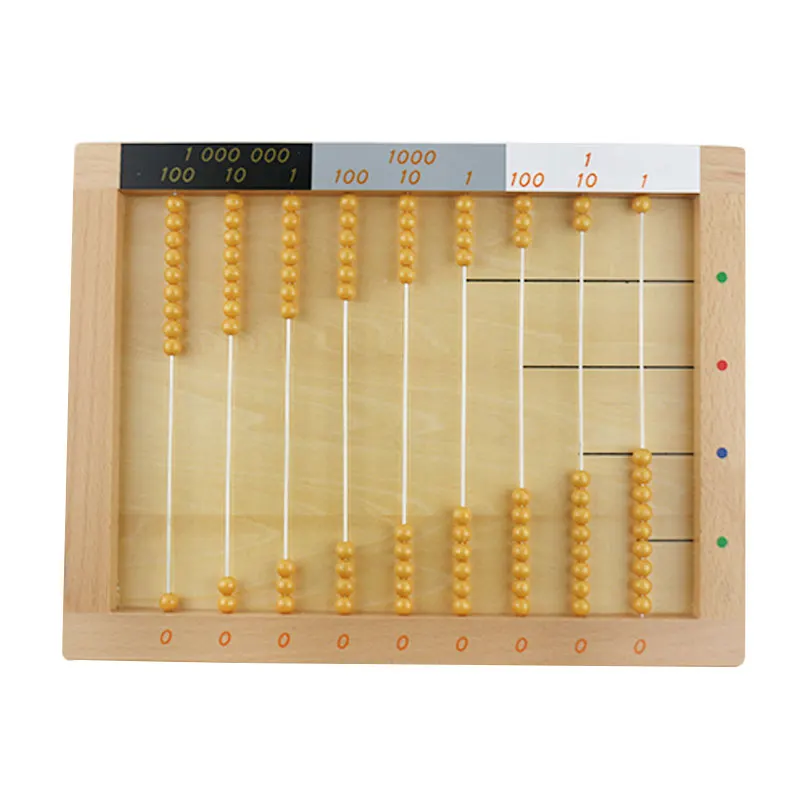

Count Frame Wooden Montessori Toys Baby Flat Bead Frame Montessori Math Matiques Learning Toys For Children C646Z