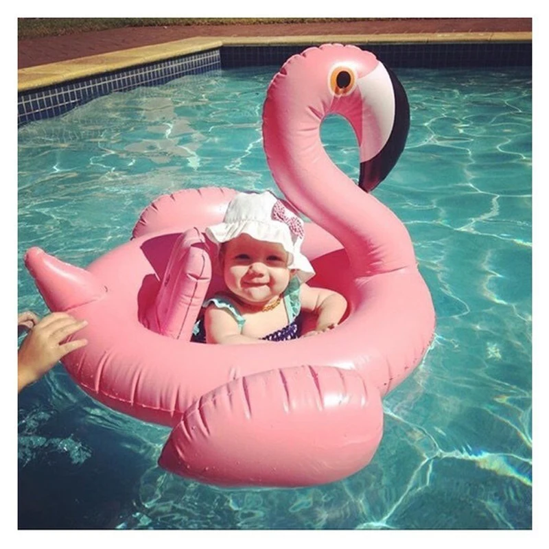 Baby-Inflatable-Flamingo-Pool-Float-Pink-Ride-On-Swimming-Ring-White-Swan-Floating-Water-Holiday-Party