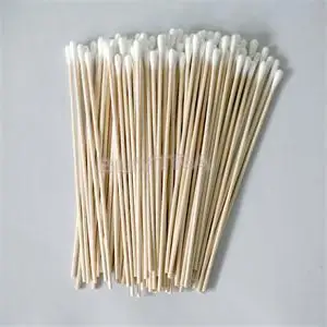 

100pcs 15mm Disposable Wood Stick Buds Tip For Medical Cure Chemistry Lab Cotton Swabs Tools