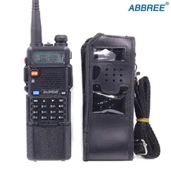 Расширенный кожаный мягкий чехол кобура для Baofeng UV-5R UV-5RA серии с 3800 mAh Батарея двухстороннее радио Walkie Talkie FM TYT