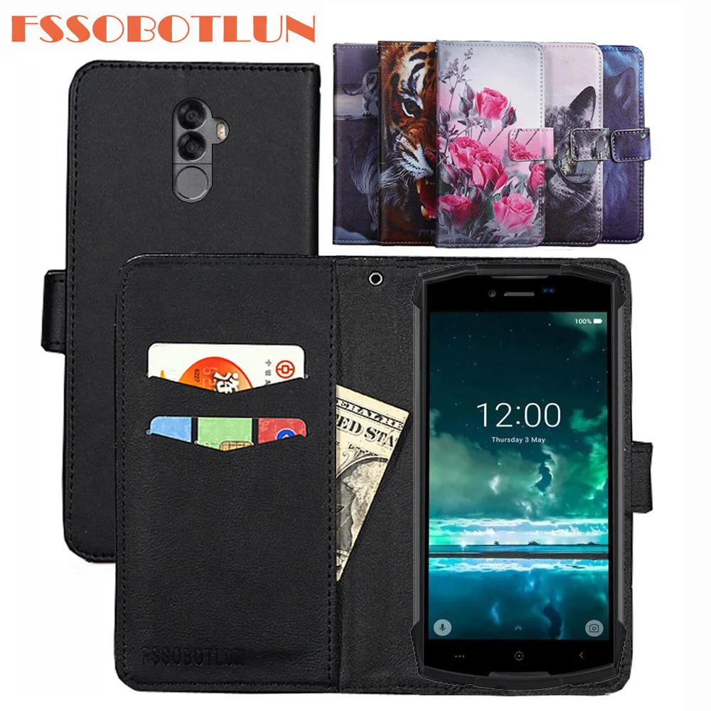 

FSSOBOTLUN 9 colors For Doogee S55 Case PU Leather Retro Flip Cover Shell Magnetic Fashion Wallet Cases Kickstand Strap
