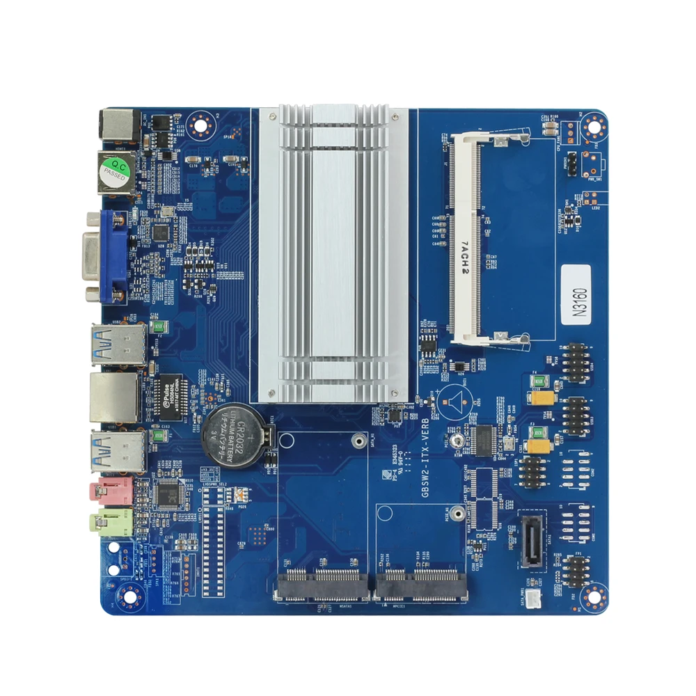 

Mini ITX PC Motherboard with embeded Board Intel Celeron N3160 processors HDMI VGA Mini-PICE WiFi 6*USB Gigabit LAN 170x170mm