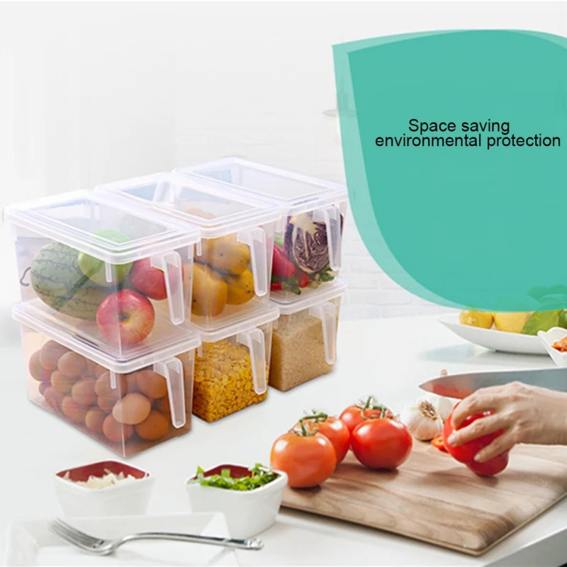 

Kitchen Transparent PP Storage Box Grain Beans Storage Contain Sealed Home Organizer Food Container Refrigerator Storage Box New