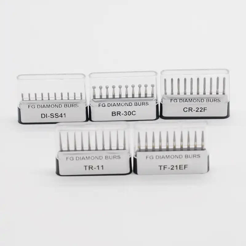 1.6mm FG Diamond Burs TR-11 50PCS High Speed Drill Bits for Teeth Polishing