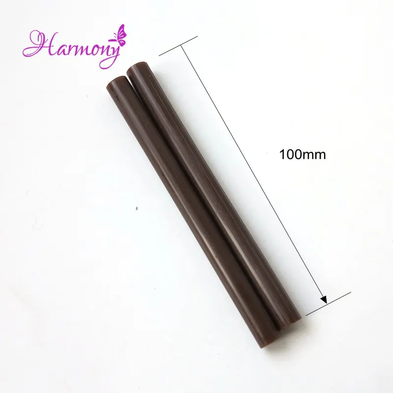 1pack 12 pieces 0.78*10 cm brown color Keratin Glue Sticks For Hair Extensions