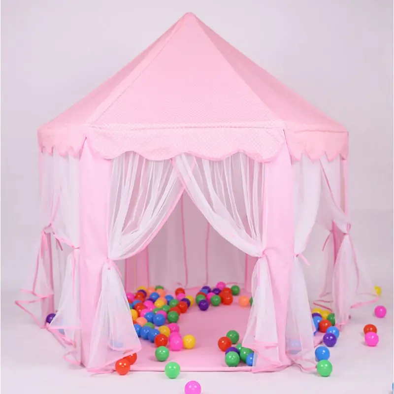 Замок детские игровые палатки Крытый или открытый игрушки Венди дом игровые домики игровые оттенки Горячие - Цвет: 138 Pink