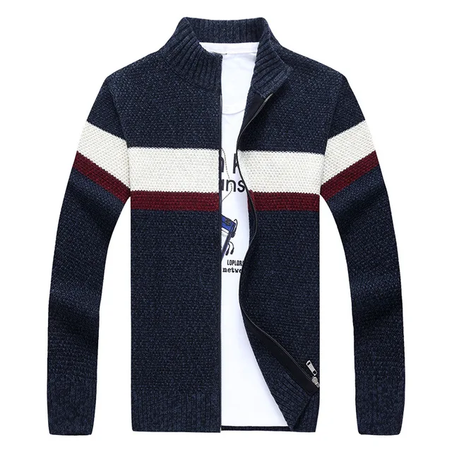 Autumn Winter Mens Fashion Casual Brand Zipper Sweater
