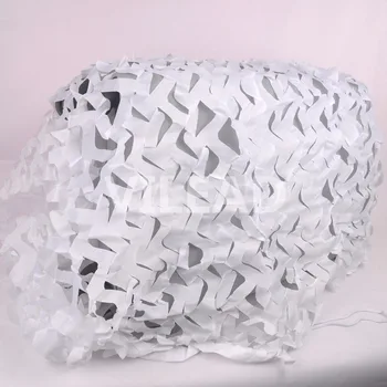 

VILEAD 4M x 7M White Camouflage Net Military Army Sun Shelter Canopy Beach Sunshade Tent Shade Party Theme Activity Decoration