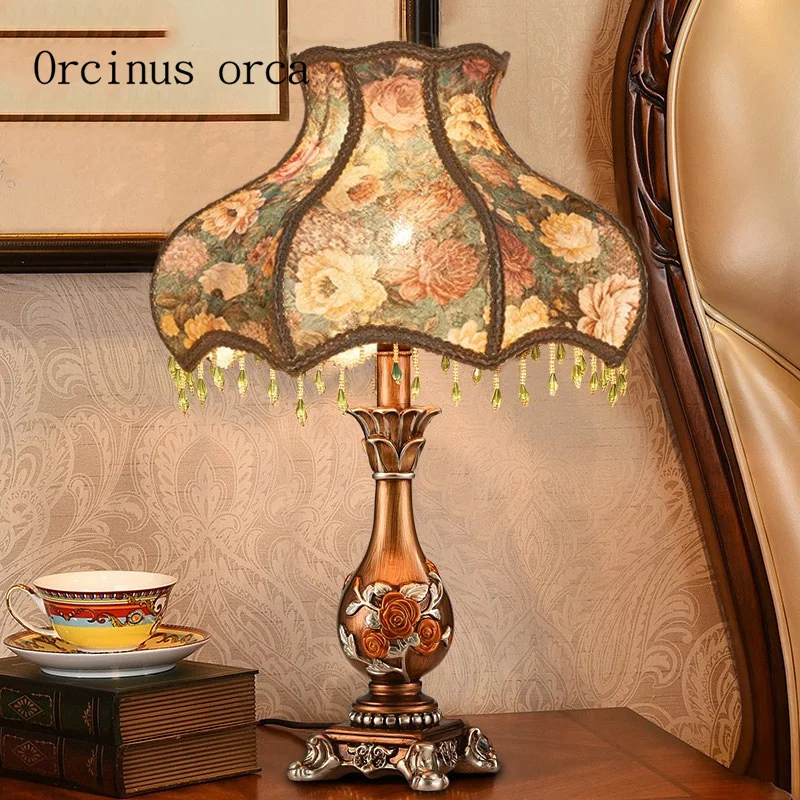 European classical bedroom bedside lamp complex creative Nordic luxury American decorative art study Postage free | Лампы и освещение