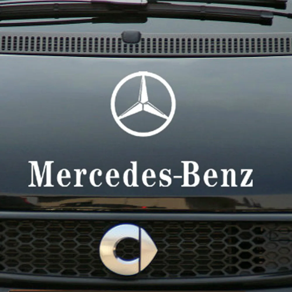 (5pcs Wholesale) MINI Smart Mercedes Benz logo reflective stickers, car