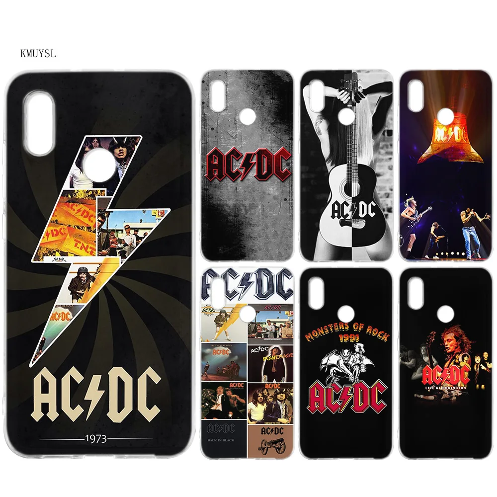 

KMUYSL ac dc acdc poster music Bank Silicone Case Cover for Xiaomi Mi A2 Lite Redmi 6 6A Note 5 5A Pro Prime S2 Y2 6X A1 5X