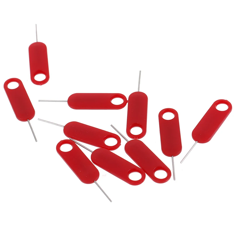 

New 10pcs Stainless Steel Needle for iPhone iPad Samsung for Huawei xiaomi Red Sim Card Tray Removal Eject Pin Key Tool