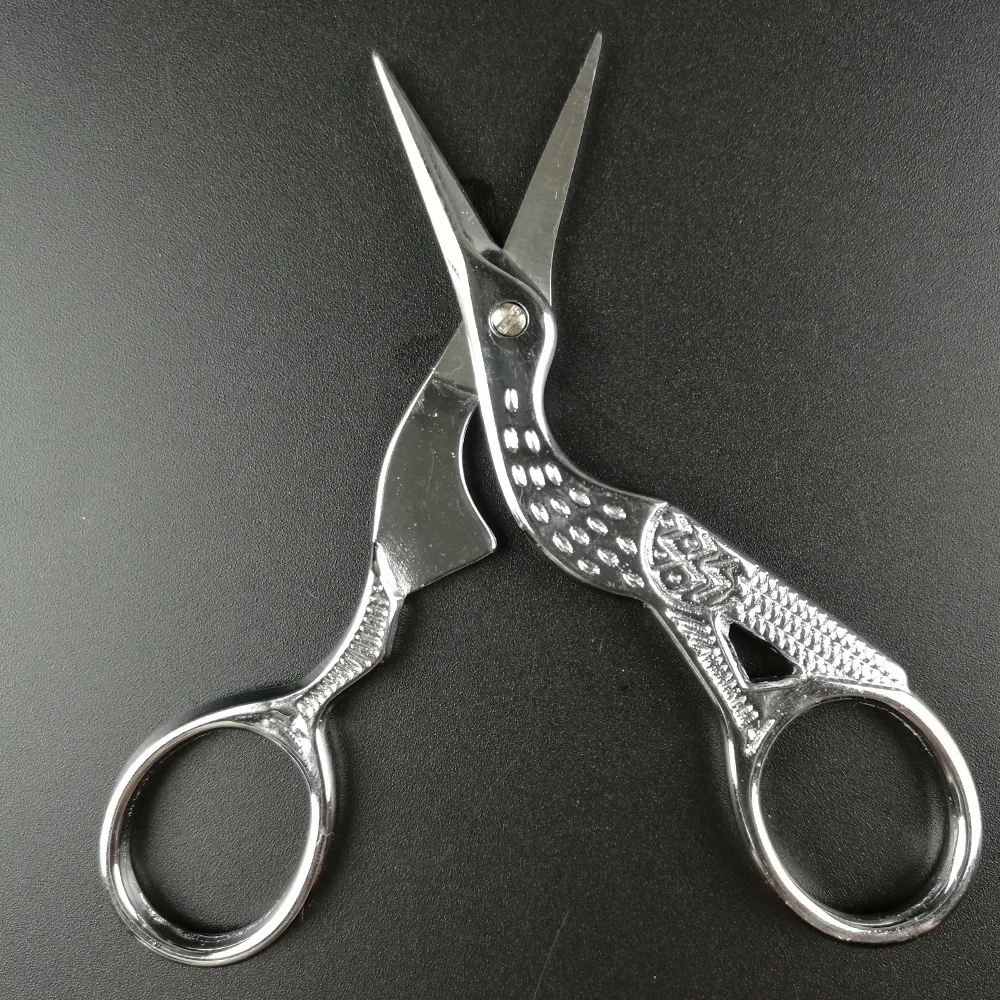 Silver Stork Shaped Vintage Dressmaking Scissors Embroidery Sewing Trimming Craft Dressmaking