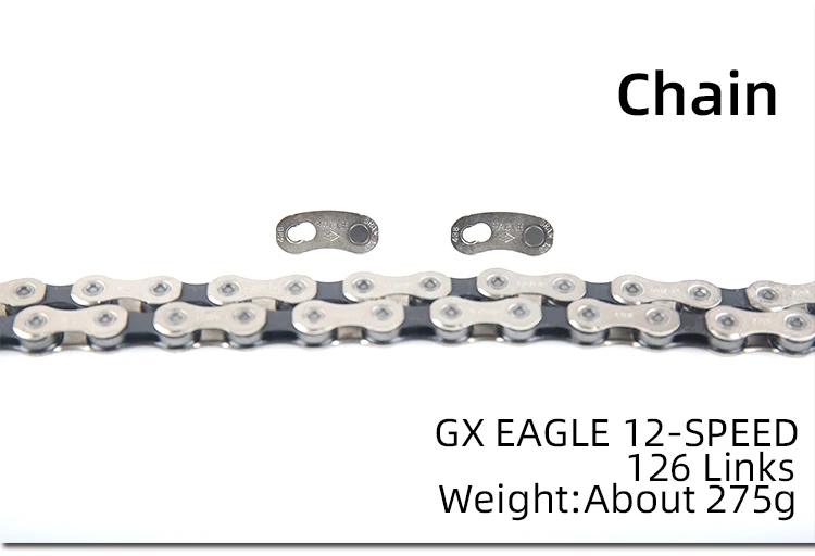 CHAIN SRAM EAGLE GX 12s SL/BK 126L POWERLOCK 