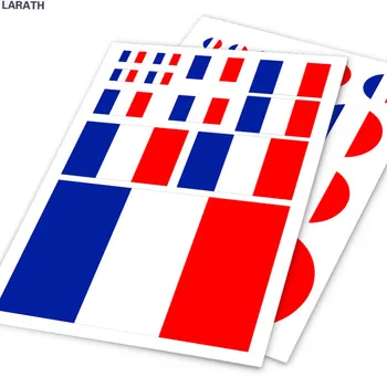 

10 Pcs France Flags Waterproof Car Bike Motorcycle Wheel Stickers French Flag for Luggage Home Styling Decorations