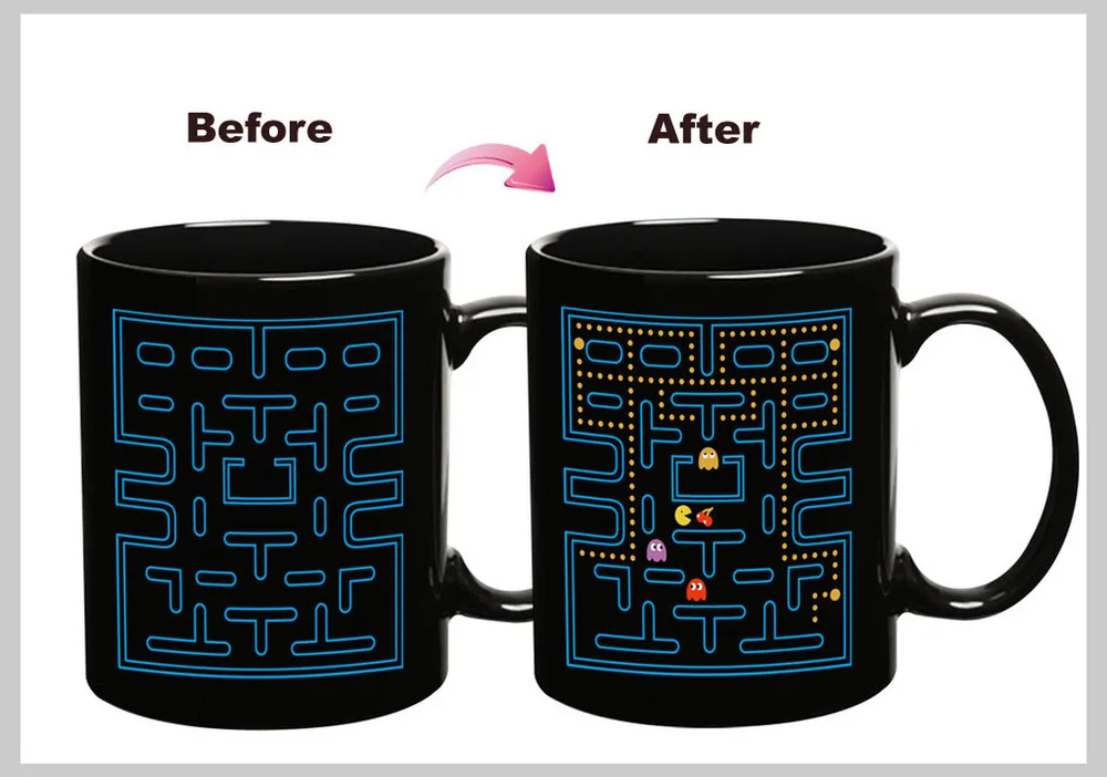 Волшебная меняющая цвет кружка фарфоровая кружка лабиринт изменение цвета контроль температуры керамическая чашка