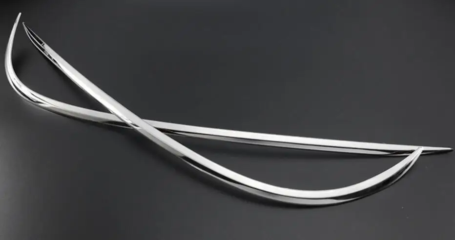 

For Mercedes Benz C Class W205 Car styling Front fog lamps cover grille slats lights Sticker decoration strips auto Accessories