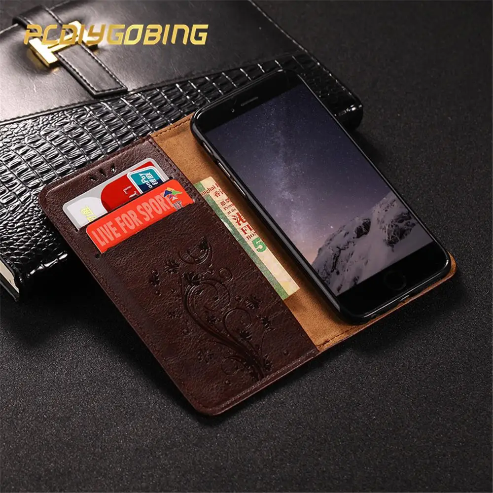 Кожаный чехол с тисненым рисунком для Oukitel C11 Pro крышка Роскошные Чехлы книжки oukitel