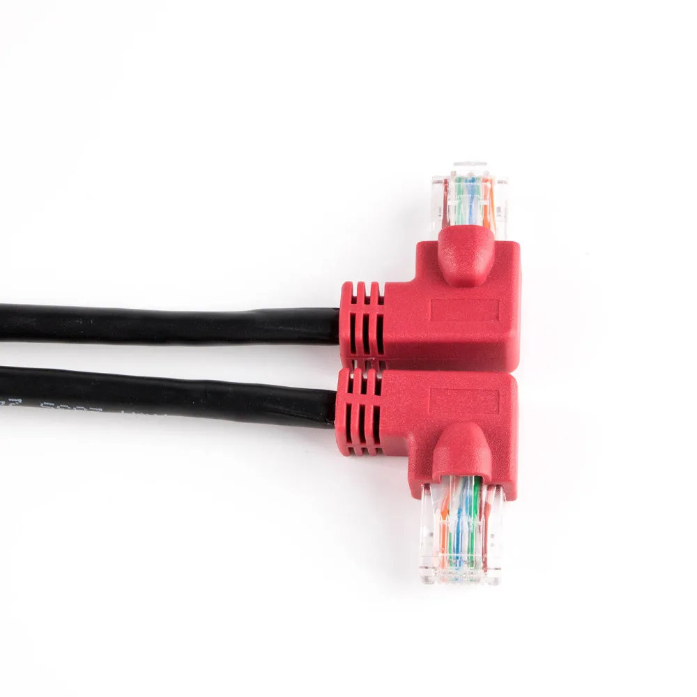 Ethernet кабель Cat5e Lan сетевой патч UTP Cat 5 RJ45 левый и правый угол для PS2 компьютерный