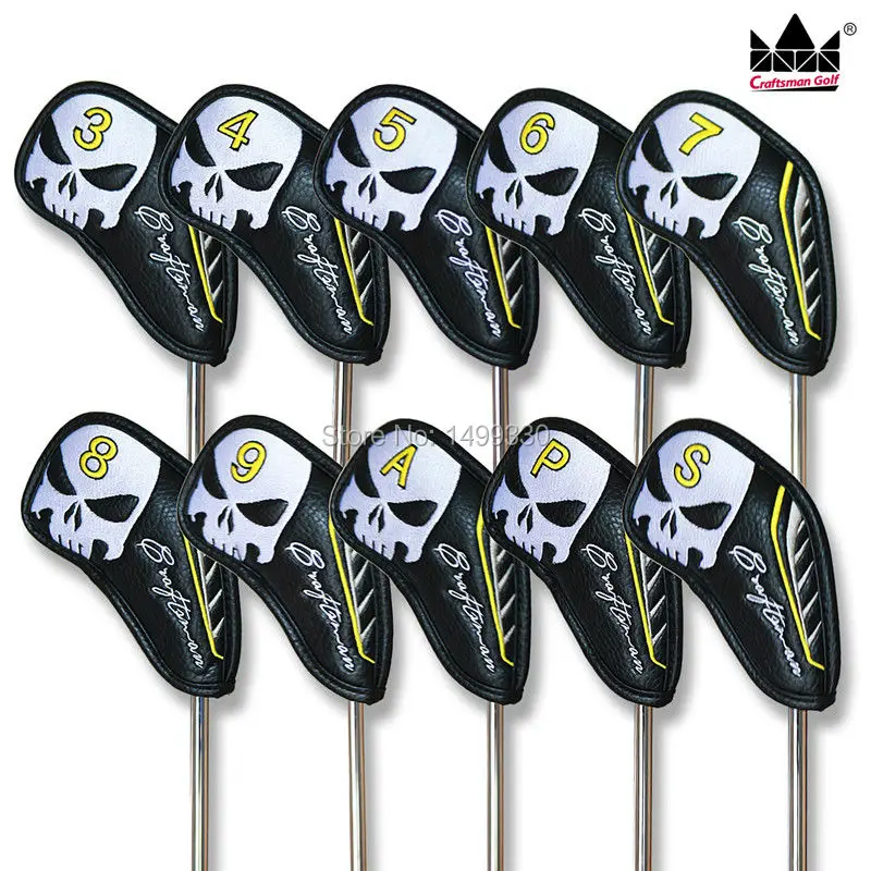 Craftsman Golf Big Hit SKull Iron Cover Headcovers Easy On Easy Off