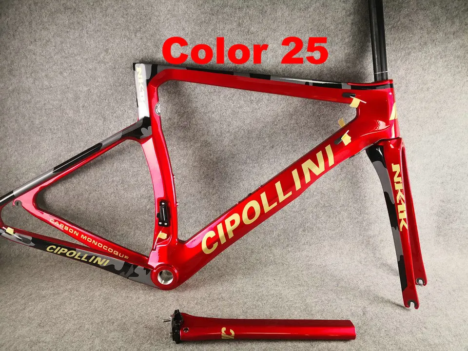 Top Disc brake Cipollini NK1K carbon Frame Sliver Road Bike Frames 3k or 1k carbon bicycle framework BB68/BB30 33