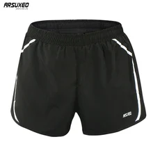 ARSUXEO мужские спортивные шорты " для бега, для активных тренировок, светоотражающие шорты для бега с линнером B176