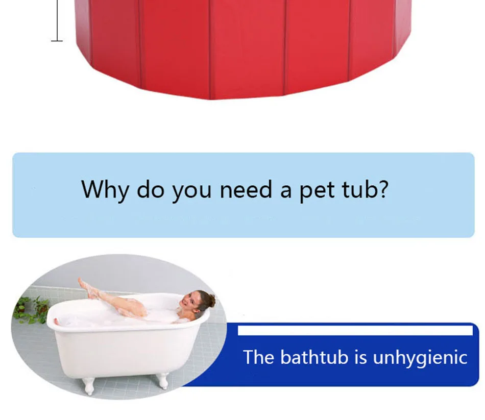 Прочный ПВХ складной Ванна для домашних животных Портативный складной собака ванной деревянный дно купальня пруд для собаки бассейн