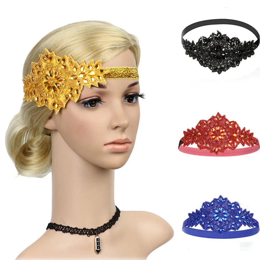 

Wedding Hat for women Accessorie Hair Clip Flapper Great Gatsby Headband Pearl Charleston Party Bridal Headpiece Lady