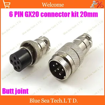 

6 Pin 20mm Male & Female Butt joint Connector kit GX20 Socket+Plug,RS765 Aviation plug interface,circular connector