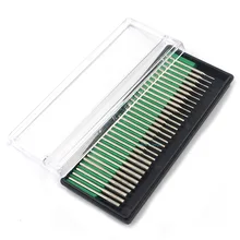 1set (30pcs) Diamond Coated Mix Sizes(1mm,2mm,3mm) Cylinder Rotary Drill Bit Burrs Point Tools