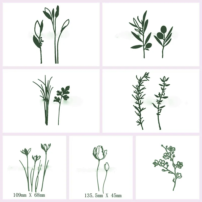 

Leaf Floral Mixed Types Shape Metal Cutting Dies Stencil Scrapbook Album Embossing For Gift Card Making Handcrafts 2019 new