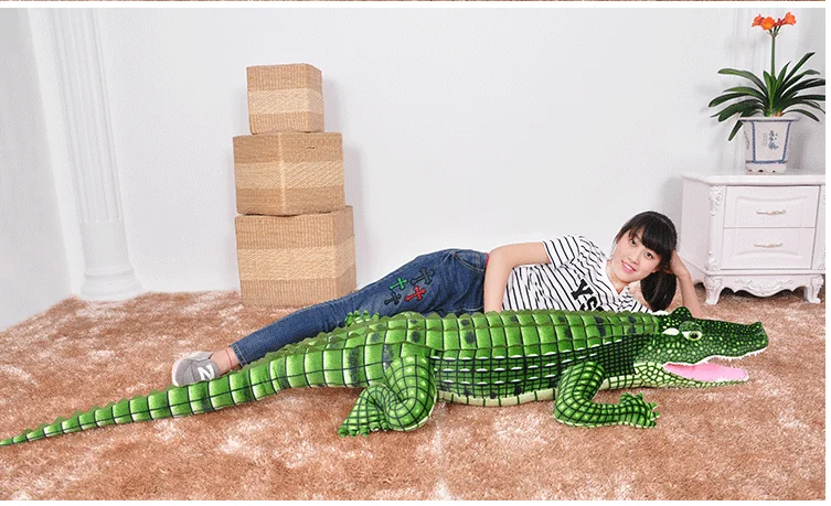 big size plush crocodile toy huge simulation crocodile gift about 200cm c5084