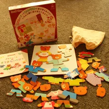 Candice guo деревянная игрушка деревянная головоломка Медведь Семейное платье DIY Ручная работа игровой Домашняя игра изменение текстильная доска с книга комиксов подарочный набор