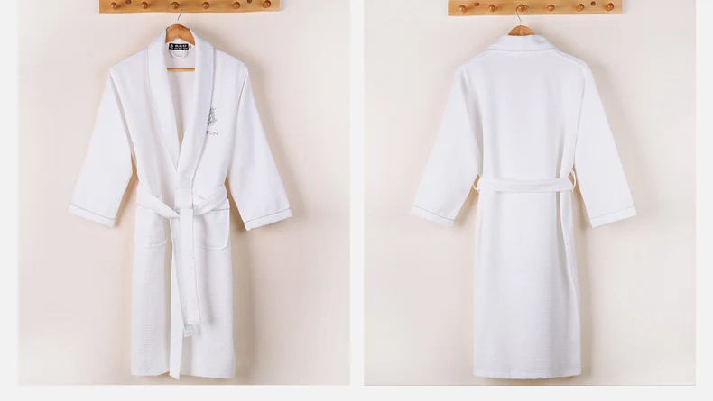 Летний модный хлопковый Халат с вафельным принтом для женщин и мужчин, кимоно, банный халат большого размера, сексуальный халат, халаты для подружек невесты