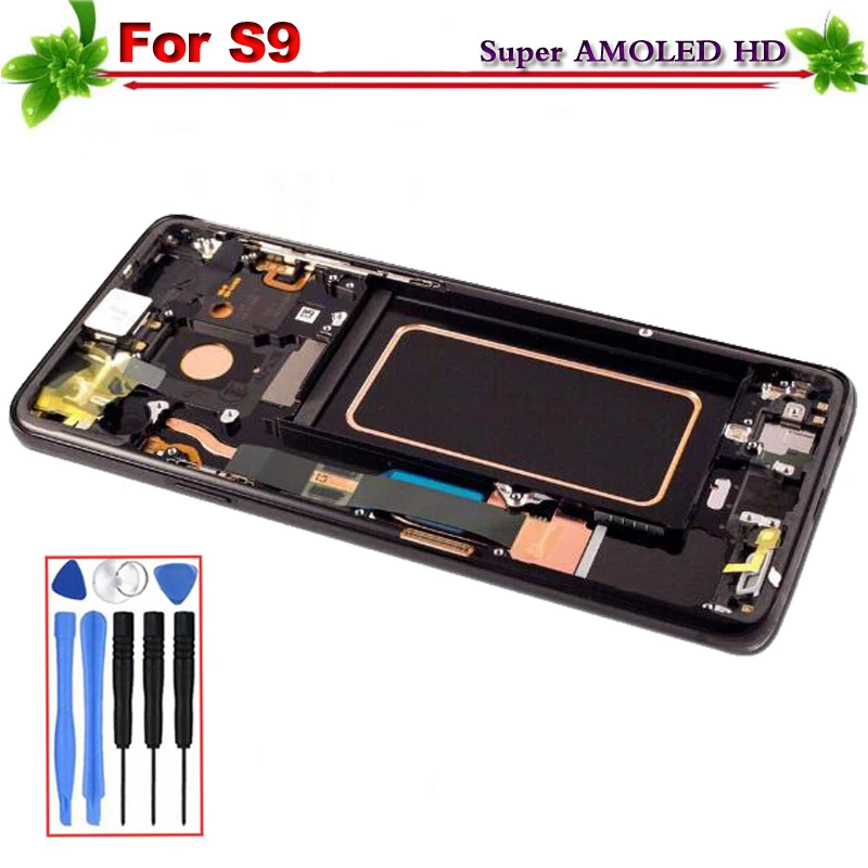 

Super Amoled for SAMSUNG Galaxy S9 G9600 G960f LCD Display Touch Screen Digitizer Assembly Replacement With Frame Free Tools
