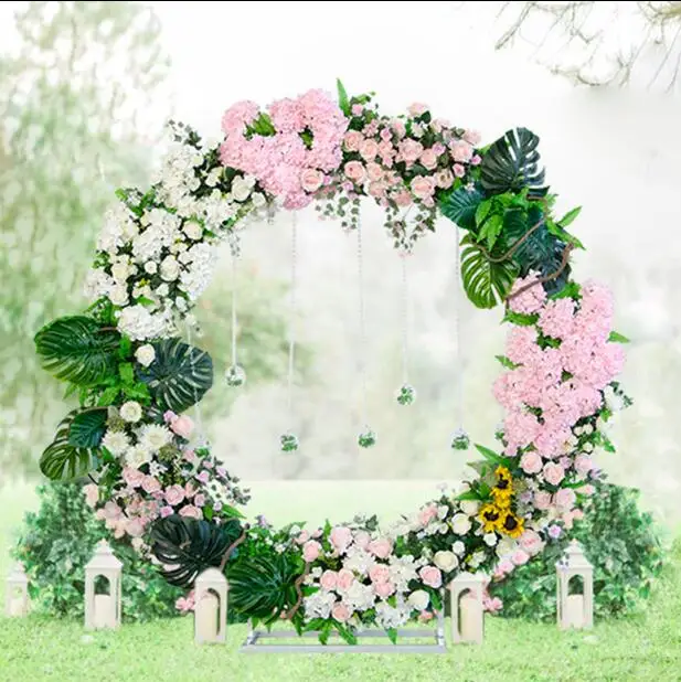 

Wedding props simulation flower arch decoration flower art wedding stage background photography photography fake flower door
