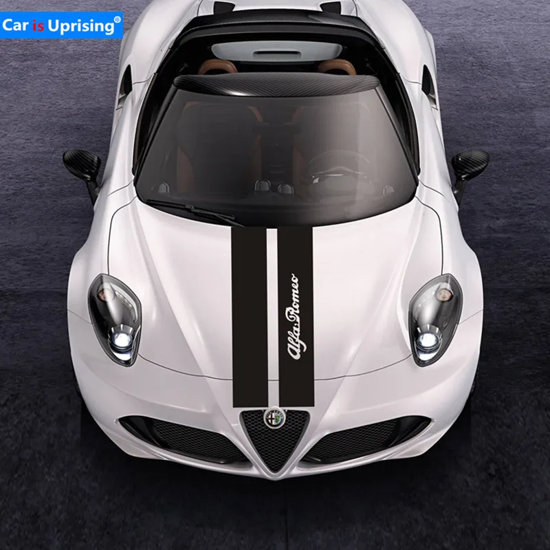 Капот автомобиля racing stripes графика наклейки для Alfa Romeo MiTo 147 156 166 159 Giulietta Giulia паук GT стайлинга автомобилей