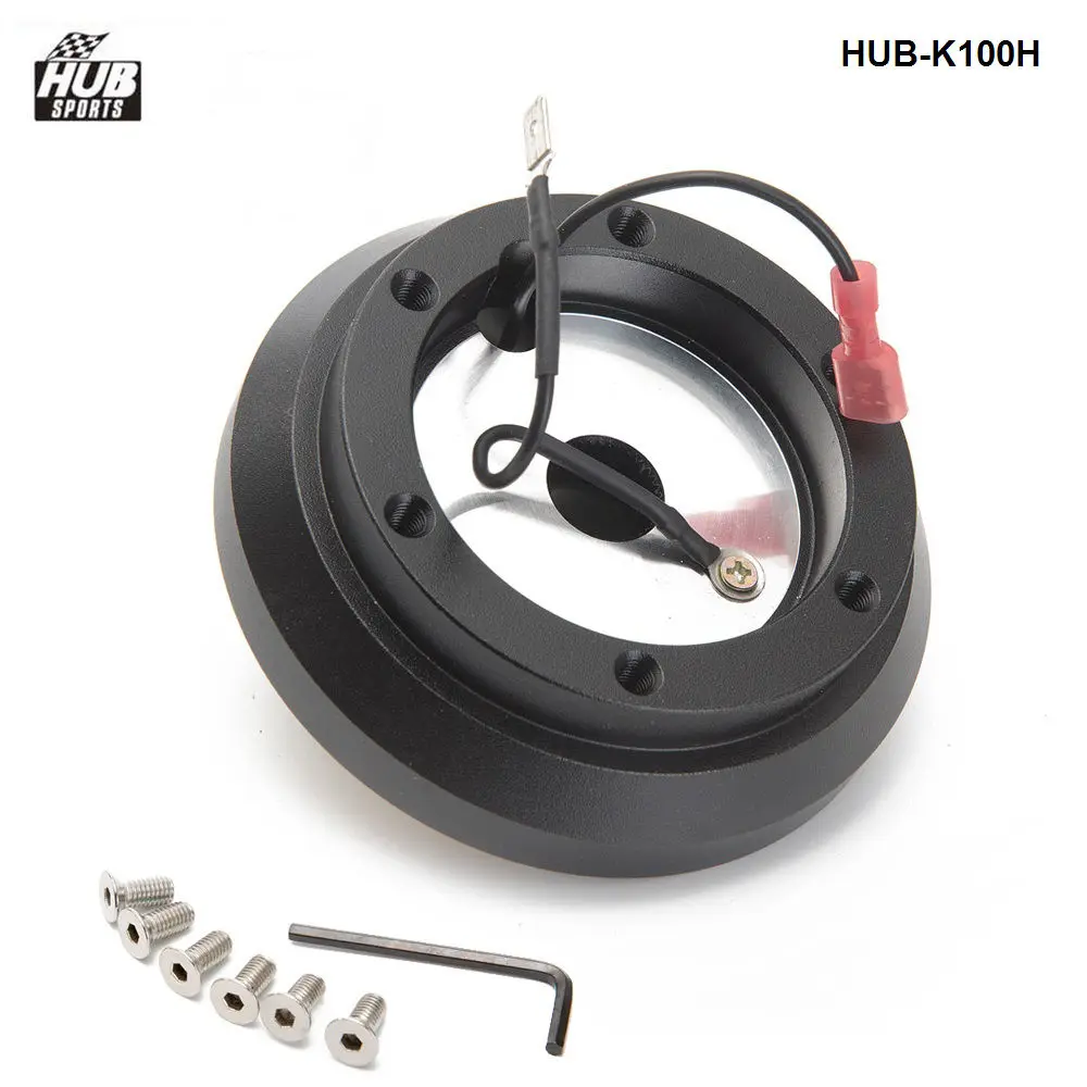 Red Deep Dish PU Steering Wheel Hub Adapter For Mitsubishi Eclipse 1990-2003