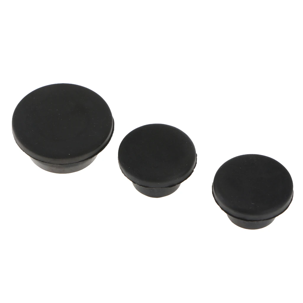 3PCS RUBBER TAILGATE PLUG SET SPARE TIRE CARRIER DELETE FOR JEEP JK WRANGLER