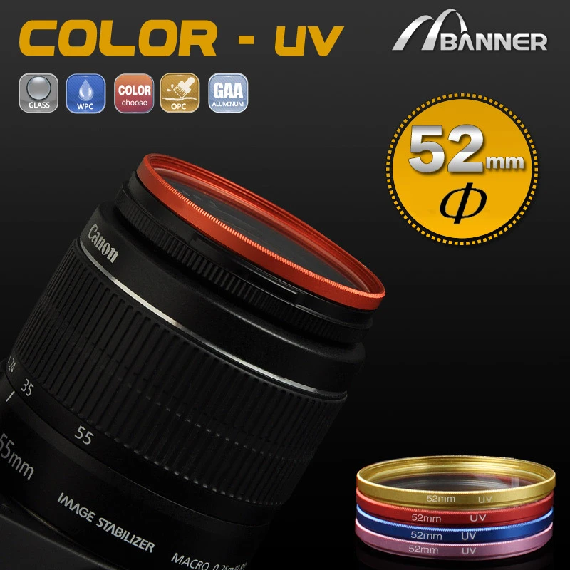 52 MM filtro UV Color ultrafino filtro UV para Nikon D5200 D5100 D3200 D3100 18 55 MM|uv filter fish tank|uv canon filter52mm filter AliExpress