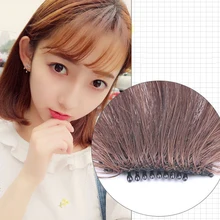 Клипса на челке бахрома человеческие волосы для наращивания шиньон спереди аккуратные волосы стильные аксессуары