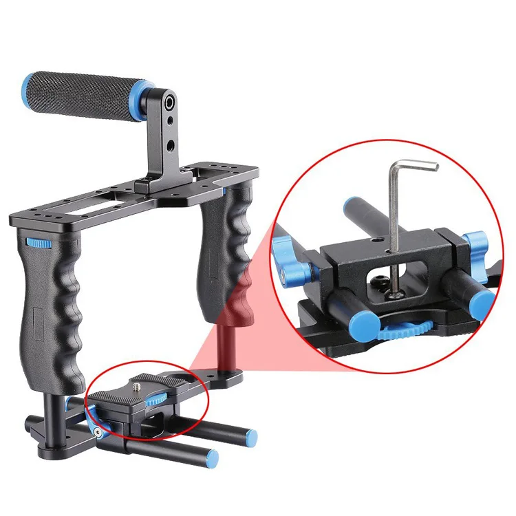 4 in1 DSLR Rig Camera Cage Set Handle Camera Stabilizer Film Making Photo Studio Accessories for Canon Nikon Sony SLR DSLR