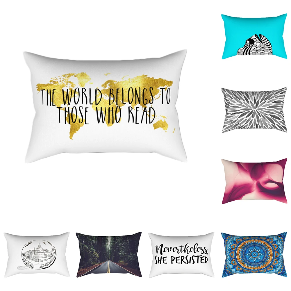 

Numerical Code Letter Pillow Case Building Street Print Home Vintage name wind