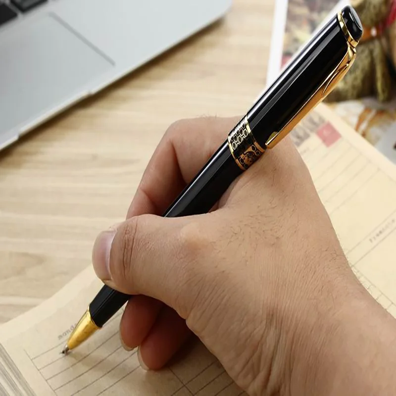 BAIKINGIFT, высокое качество, металлическая шариковая ручка 0,5 мм, гелевая ручка для студентов
