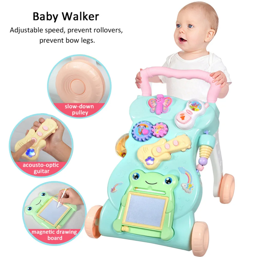 Baby Walker Baby First Steps Car Toddler Trolley Sit-to-Stand Walker for Kid's Early Learning Educational Musical Learn to Walk цена Baby Walker Baby First Steps Car Toddler Trolley Sit-to-Stand Walker for Kid's Early Learning Educational Musical Learn to Walk цены онлайн