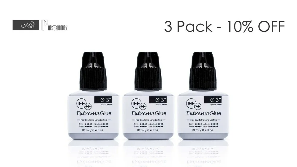 

[3 Set]10ml Mia Extreme Glue Adhesive Fast Strong Eyelash Extension Extra Long Lasting