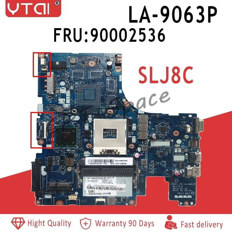 

Z500 motherboard LA-9063P HM77 DDR3 Free shipping For LENOVO Z500 Laptop Motherboard tested 100% work