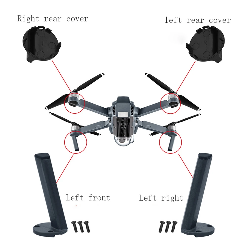 Левая Правая задняя крышка для DJI Mavic Pro Дрон Мотор рычаг Ремонт Запчасти Замена Левая Правая задняя крышка комплект Дрон аксессуары